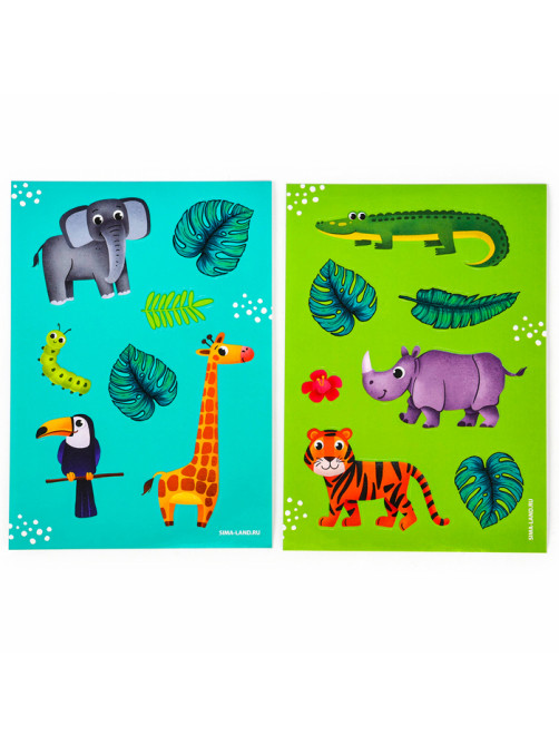 Набор в дорогу с мягкой игрушкой Milo toys «Джунгли», 8 предметов