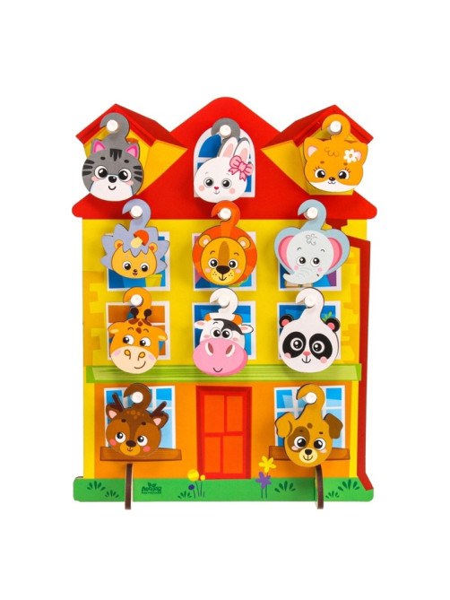 Развивающая игрушка с крючками Лесная мастерская «Дом», 3+