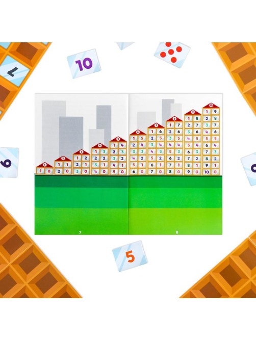 Настольная игра «Математические домики», 11 домиков, 51 карта, 4+