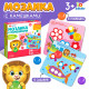 Мозаика, по методике Монтессори, 54 камешка, 10 заданий, 3+