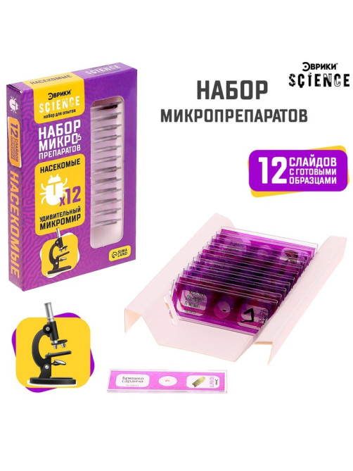 Набор для опытов «Набор микропрепаратов», насекомые