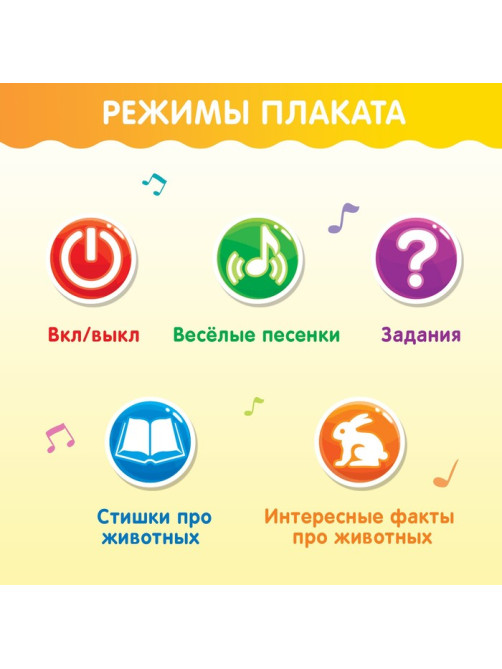 Говорящий электронный плакат ZABIAKA «Моя ферма», работает от батареек
