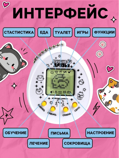 Электронная головоломка «Котики»,168 персонажей, на блистере