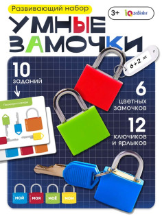 Развивающий набор «Умные замочки», 6 шт., 3+
