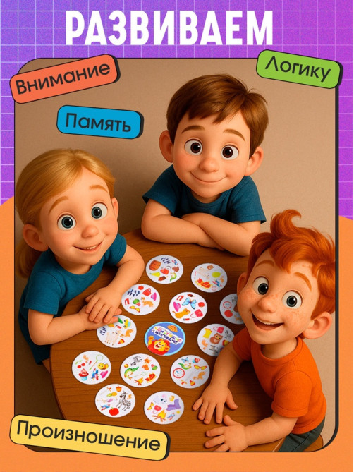 Логопедическая игра «Свистящие и шипящие», 55 карточек, 3+