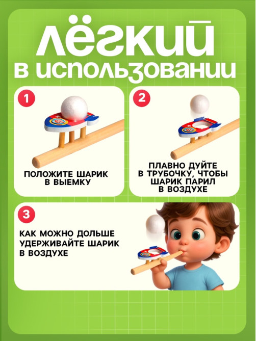 Аэробол, игра - тренажёр для дыхания «Ракета»