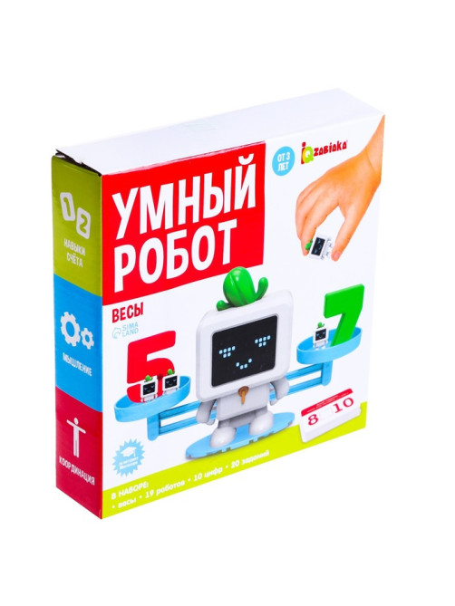 Детские развивающие математические весы IQ-ZABIAKA «Умный робот», по методике Монтессори