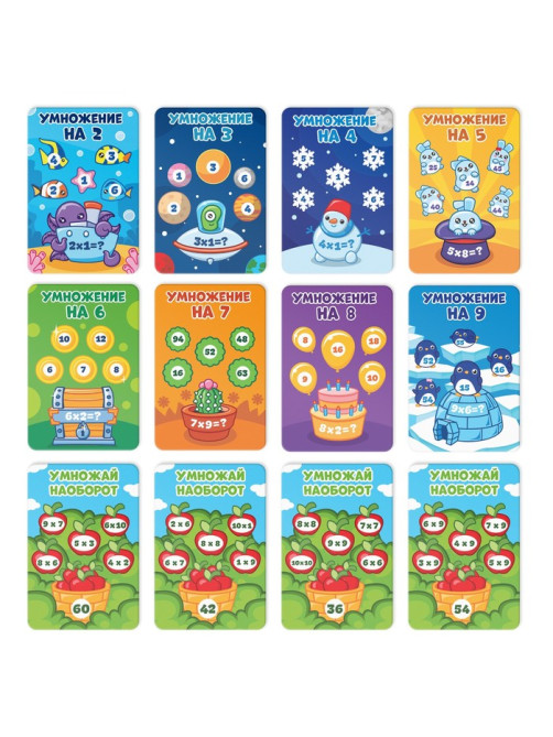 Настольная игра «Умножаем на раз-два», 50 карт, 7+