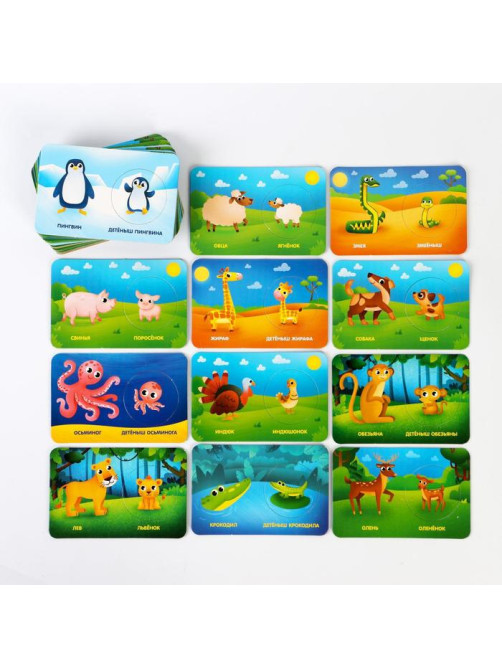 Настольная игра «Smart-пазлы. Кто чей малыш?», 30 карточек, 3+
