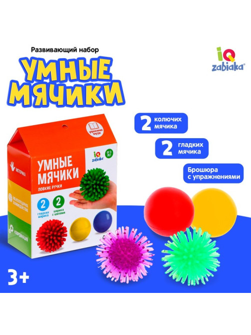 Развивающий набор «Умные мячики», МИКС, 3+