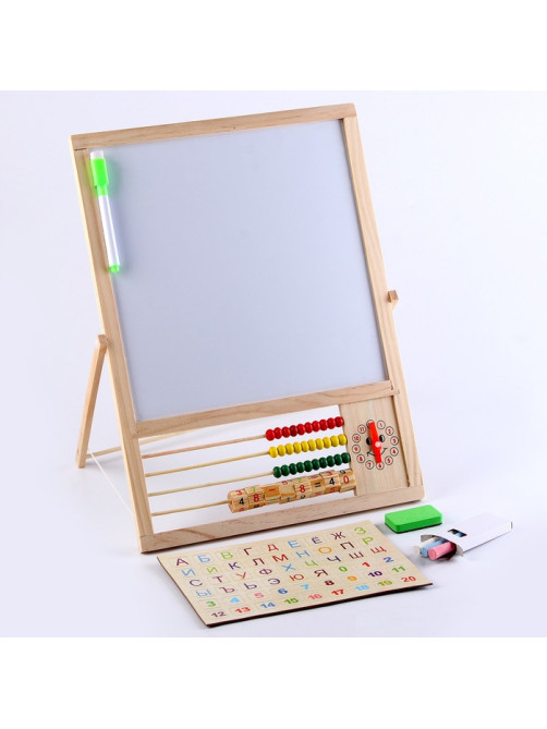 Доска магнитная двухсторонняя, на подставке, рабочее поле: 22×22 см