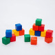 Кубики детские, пластиковые, цветные, 16 штук, 4×4 см