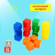 Кубики детские, пластиковые, цветные, 16 штук, 4×4 см