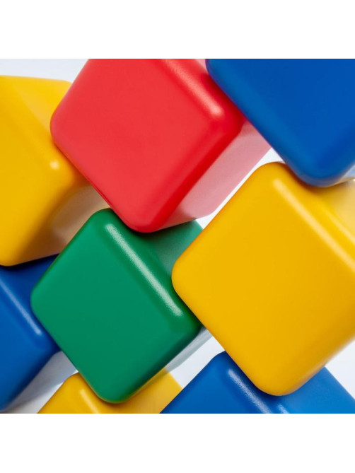 Кубики детские, пластиковые, цветные, 16 штук, 12×12 см