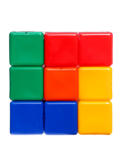 Кубики детские, пластиковые, цветные, 9 штук, 6×6 см