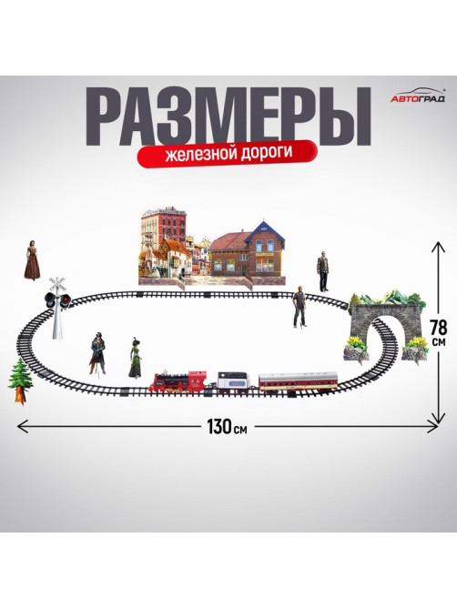 Железная дорога «Скорый поезд», радиоуправление, эффект дыма