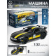 Машинка металлическая RACE, 1:32, инерция, свет и звук, цвет чёрный