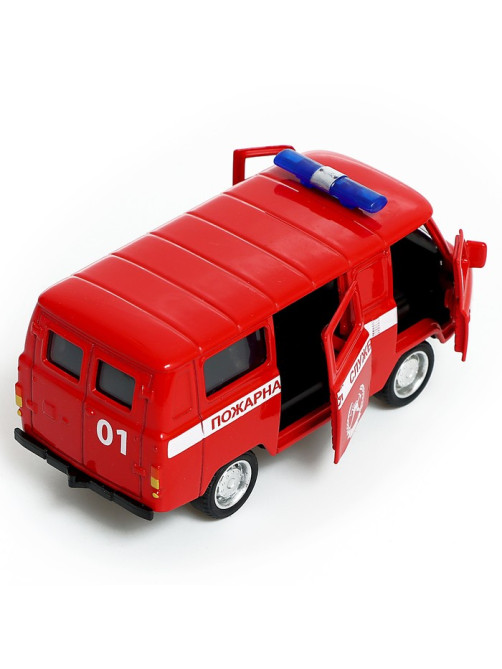 Машина металлическая «УАЗ 3962. Пожарная служба», инерция, 1:43
