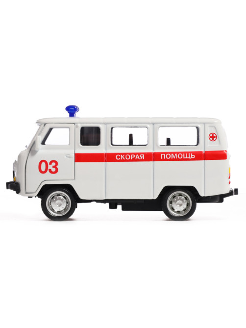 Машина металлическая «УАЗ-3962. Скорая помощь», инерция, 1:43