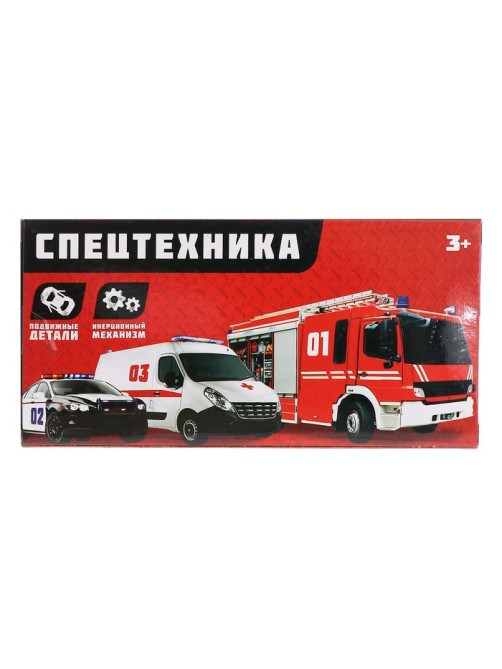 Машинка металлическая «Пожарная служба», инерция, с элементами из пластика, МИКС