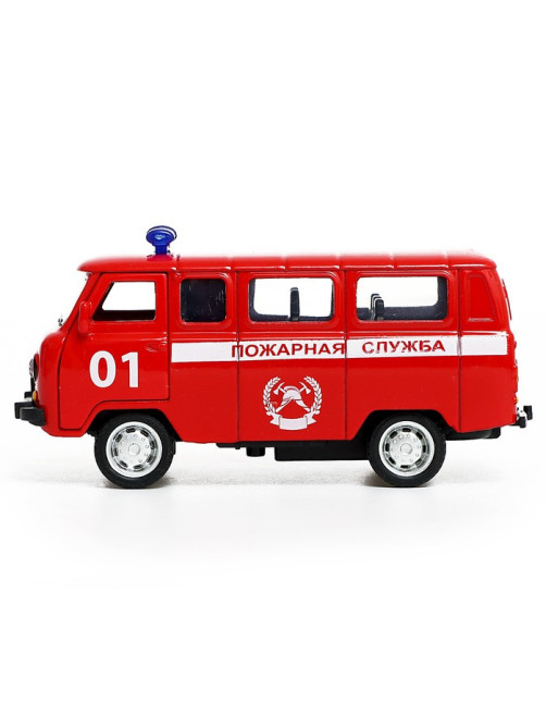 Машина металлическая «УАЗ 3962. Пожарная служба», инерция, 1:43