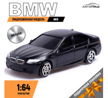 Машина металлическая BMW M5, 1:64, цвет черный матовый
