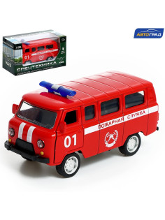 Машина металлическая «УАЗ 3962. Пожарная служба», инерция, 1:43