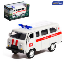 Машина металлическая «УАЗ-3962. Скорая помощь», инерция, 1:43