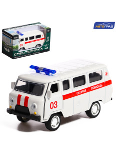 Машина металлическая «УАЗ-3962. Скорая помощь», инерция, 1:43