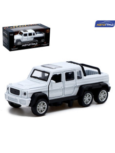 Машинка металлическая «Джип 6×6», 1:32, инерция, цвет белый