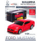 Машина металлическая FORD MUSTANG, 1:64, цвет красный