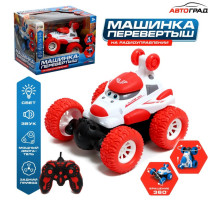 Машинка «Перевёртыш», радиоуправляемая, работает от аккумулятора, цвет красный