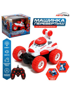 Машинка «Перевёртыш», радиоуправляемая, работает от аккумулятора, цвет красный