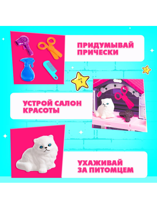 Игровой набор Happy Valley «Кошкин дом», питомец с аксессуарами, МИКС