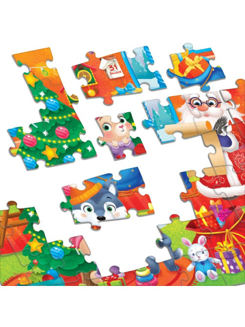 Пазл детский «Мы встречаем Новый год», 54 элемента