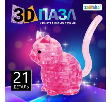 Пазл 3D детский кристаллический ZABIAKA «Кот», 21 деталь, МИКС