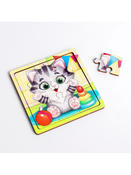 Пазл «Котёнок», 9 деталей