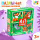 Пазлы 4 в 1 «Лесные жители», 4, 6, 9, 12 элементов