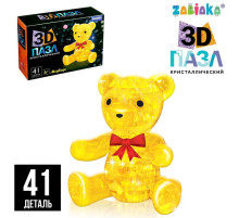 Пазл 3D кристаллический ZABIAKA «Медведь», 41 деталь, МИКС