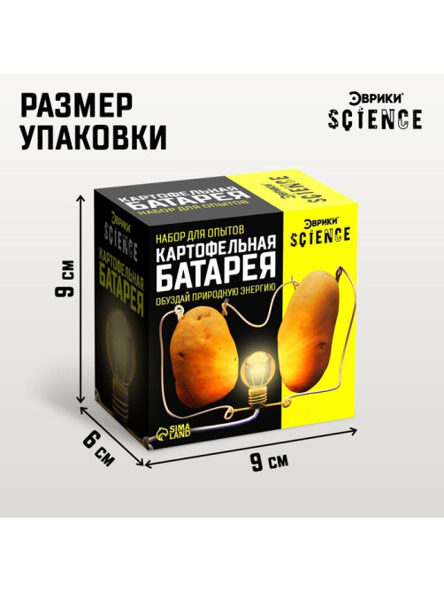 Набор для опытов «Картофельная батарейка»