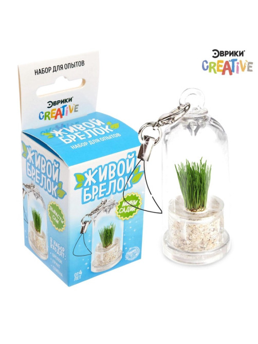 Набор для опыта «Живой брелок», мини-сад, выращивание травы