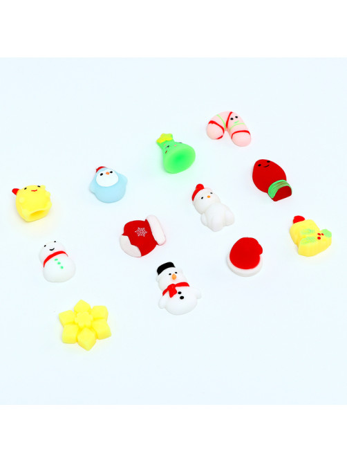 Антистресс сквиш мялка Funny toys «Новый год», в 1 банке 20 мялок, МИКС