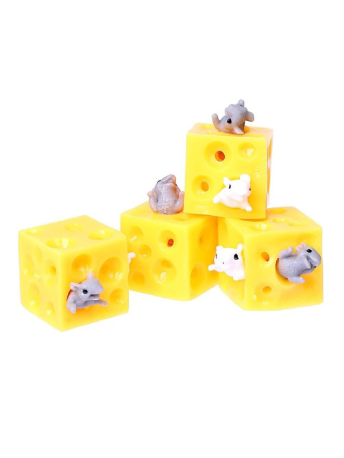 Антистресс сквиш мялка Funny toys «Сырные прятки», в шоубоксе, МИКС