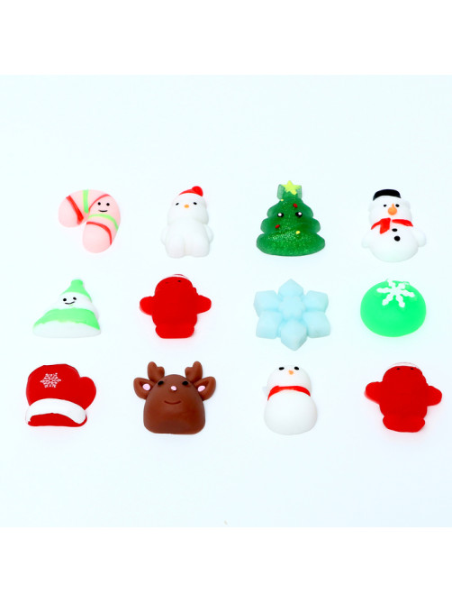 Антистресс сквиш мялка Funny toys «Новый год», в 1 банке 20 мялок, МИКС