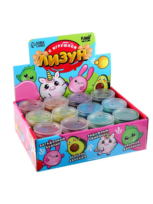 Лизун - слайм Funny toys «Авокадо», МИКС