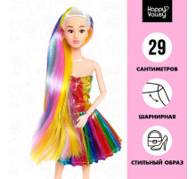 Кукла-модель шарнирная «Радужный стиль», в платье