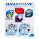 Робот GRAVITONE, свет, звук, стреляет, на батарейках, русская озвучка, цвет синий