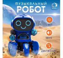 Робот музыкальный «Вилли», световые и звуковые эффекты, ходит, русская озвучка, цвет синий