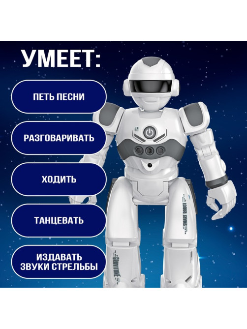 Робот на пульте управления IQ BOT GRAVITONE, радиоуправление, интерактивный, русское озвучивание, цвет серый