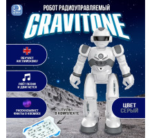Робот на пульте управления IQ BOT GRAVITONE, радиоуправление, интерактивный, русское озвучивание, цвет серый